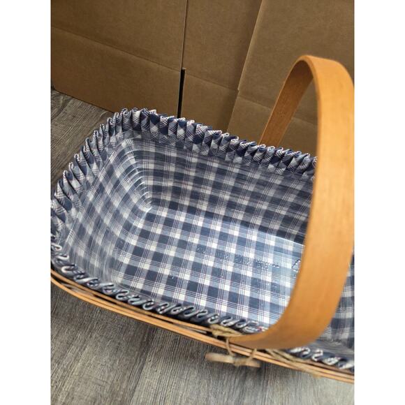 Longaberger 1993 Original Easter Basket J. W. Collection Liner Protector Tie on - Picture 4 of 7